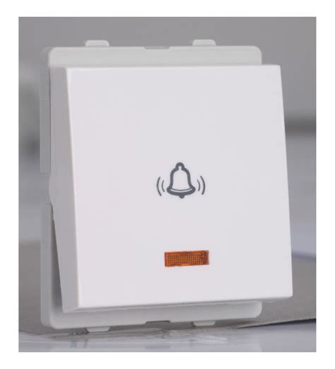 P1086 - Bell press switch, Livia, 10A, 2 module, with indicator, IP2X ...