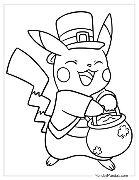 St Patricks Day Coloring Pages Crayola Pokemon [2025]