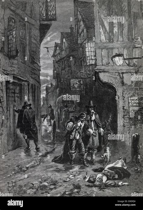 The Great Plague of London, 1665. Distressing views in the streets ...