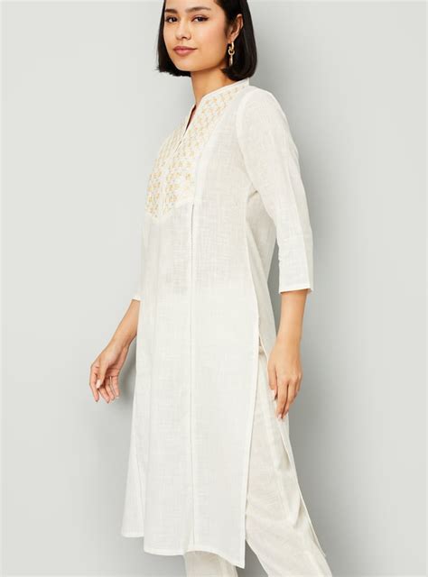 Buy Women Embroidered Straight Kurta Online at just Rs. 599.0 ...