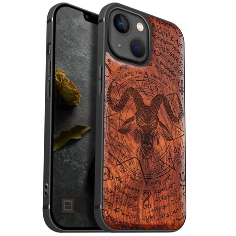 Carveit Magnetic Wood Case for iPhone 13 Mini Case [Natural Wood ...