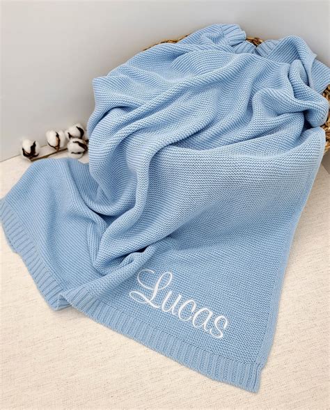 Personalized Baby Blanket, Embroidered Name, Stroller Blanket, Newborn ...