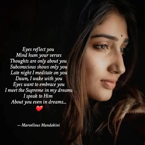 Eyes reflect you Mind hu... | Quotes & Writings by Mandakini | YourQuote