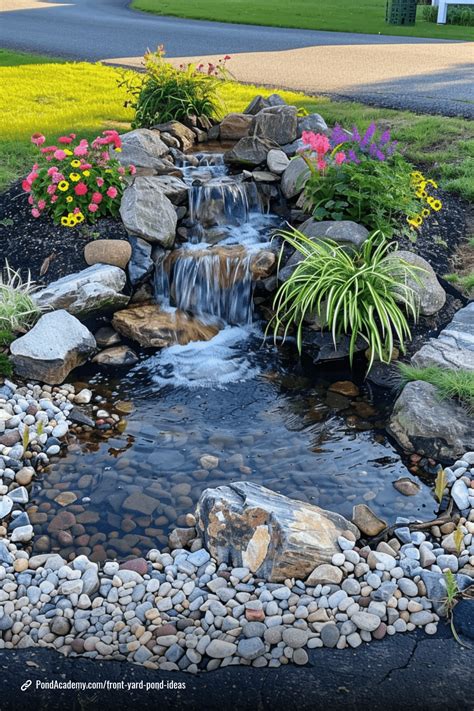 9 Stunning Front Yard Pond Ideas to Boost Curb Appeal | Waterfalls ...