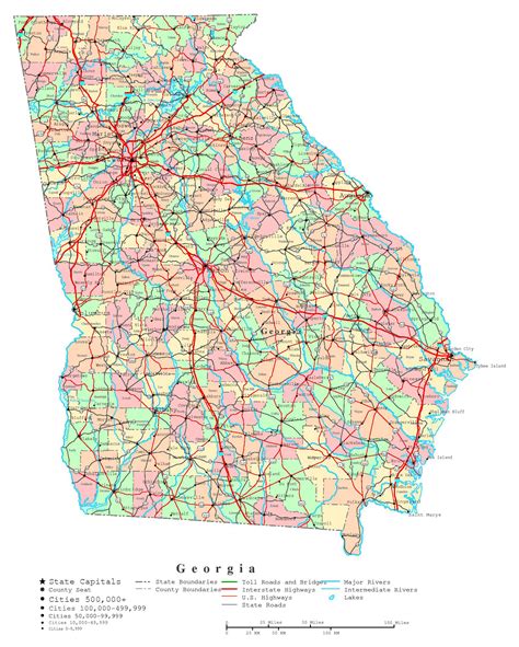 Road Map Of Georgia
