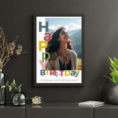 Personalized Birthday Frame | Custom Happy Birthday Wall Art – Vibrance