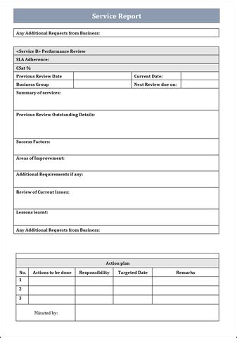 Service Report Template – Example and Format – ITSM Docs - ITSM ...