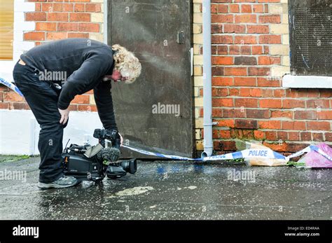 Belfast, Northern Ireland. 27 Dec 2014 - A BBC television cameraman ...