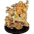 Buy GJ Golden Laughing Buddha with Dragon & Coins Statue | Feng Shui ...
