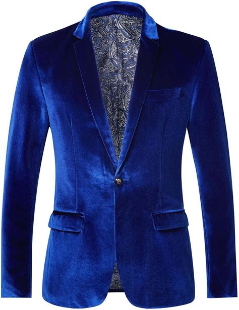 Mens Corduroy Blazer One Button Slim Fit Suit Jacket Sports Coats for ...