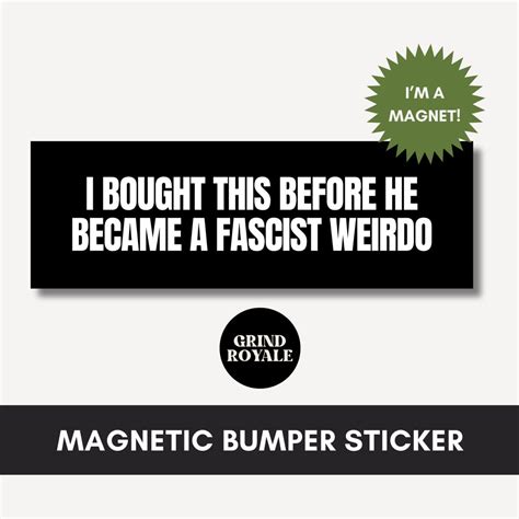 Anti Elon Tesla Bumper Magnet, Anti MAGA Car Magnet Bumper Sticker ...
