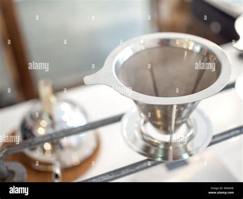 Stainless steel coffee filter reusable funnel coffee dripper, V-type ...