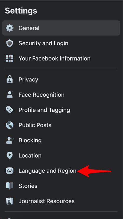Facebook Language Region Setting 的图像结果