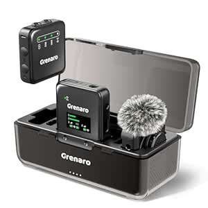 GRENARO P12 Wireless Mic for Youtubers, Noise-Cancelling Mic for ...