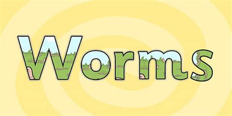 Worm Display Lettering