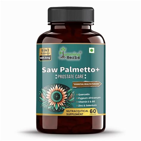 Humming Herbs Saw Palmetto Plus Prostate Support - Enhanced Formula ...