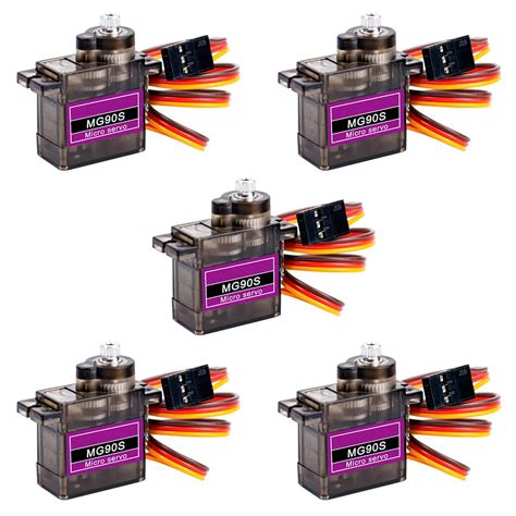 Hosyond 5 Pack Mg90s Servo 9g Servo Metal Gear Micro | Desertcart INDIA