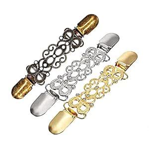 Buy MJartoria 3PCS Tie Up Sweater Clip and Scarf Clip Set Oversize T ...