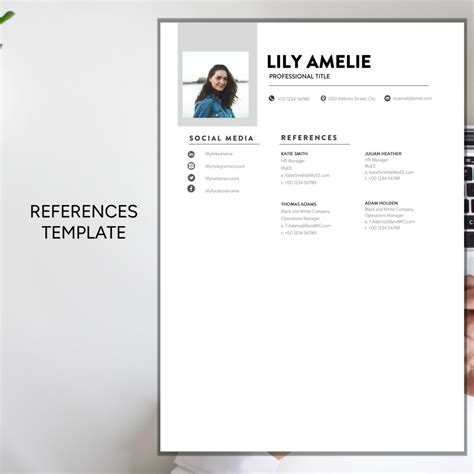 Clean Resume Template Word Cv Template Professional Resume - Etsy India