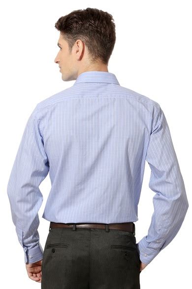Buy Men Blue Custom Fit Check Full Sleeves Formal Online - 22714 | Van ...