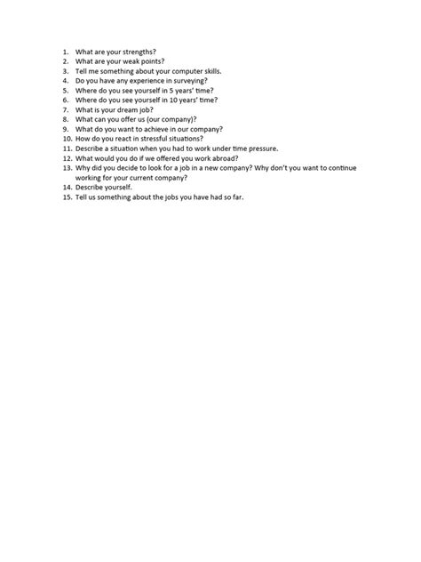 Basic Interview Questions Printable 的图像结果
