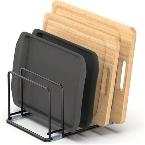 Premium Quality 2-Pack Medium Black Cutting Board Racks: Kitchen ...