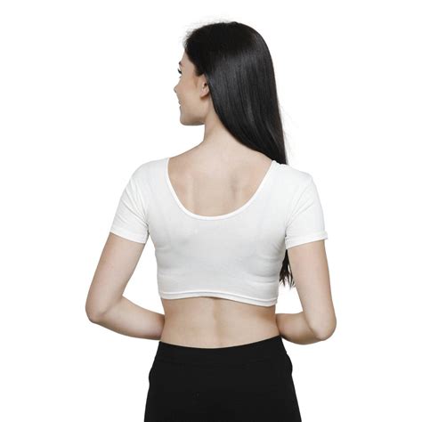 Vami Women's Cotton Stretchable Readymade Blouses - Off White – BONJOUR