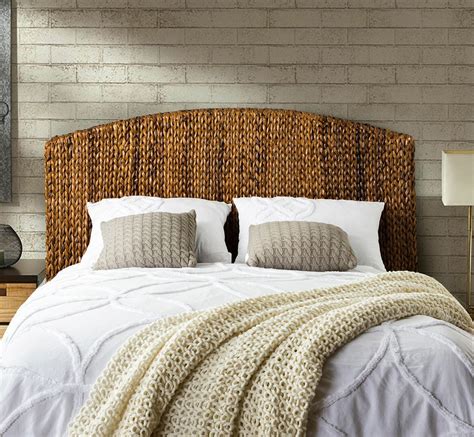 Amazon.com - HULALA HOME Natural Rattan Headboard with Mango Wood Frame ...