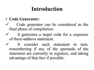 Image result for Simple Code Generator Example
