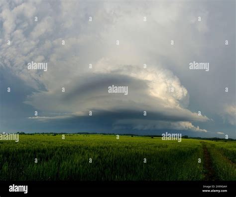 Storms During Summertime , supercell mesocyclone Stock Photo - Alamy