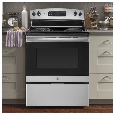 GE 30-in 4 Elements 5-cu ft Freestanding Electric Range (Stainless ...