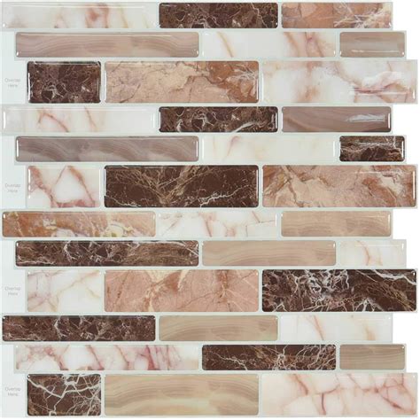 Art3d Peel and Stick Brick Kitchen Backsplash Self-Adhesive Wall Tile ...
