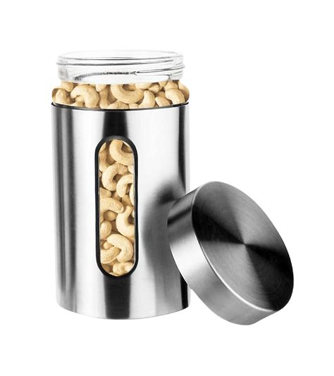Buy 4 NEX Stainless Steel Sleeve Glass Food Storage Container - 600 ml ...