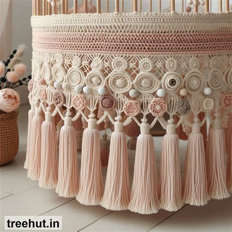Macramé Crib Skirts patterns and how to make them, Macramé Ideas
