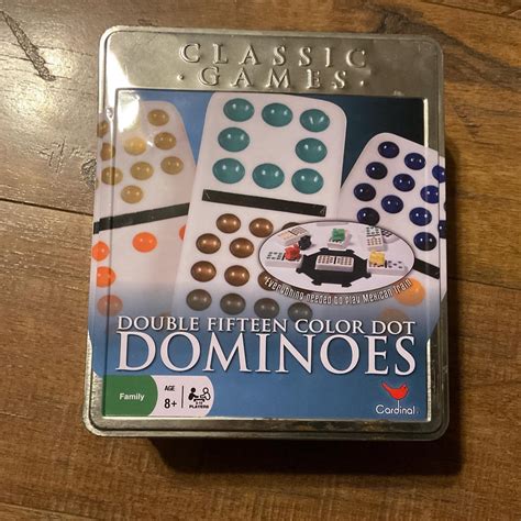 Cardinal Classic Games Double Fifteen Color Dot Dominos - Etsy