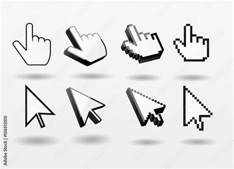 Computer mouse pointer sign set Stock Vector | Adobe Stock