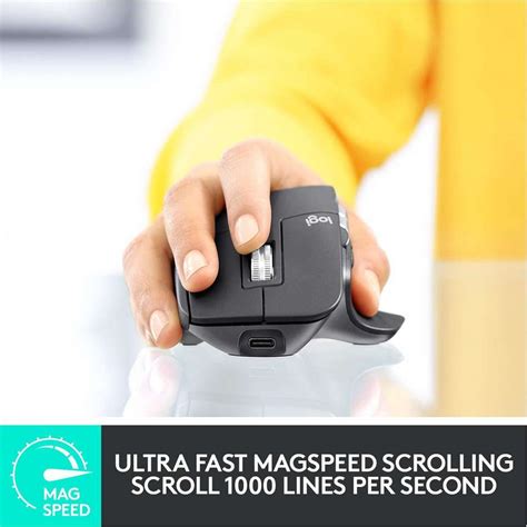 Logitech MX Master 3 Wireless Mouse, Ultrafast Scrolling, Use on Any ...