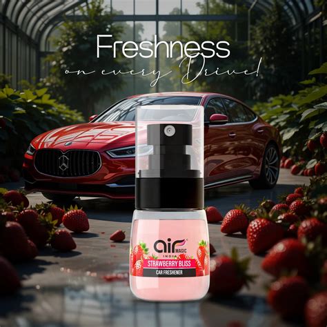 Strawberry Bliss – Sweet & Juicy | Fruity Car Perfume – Air Magic India
