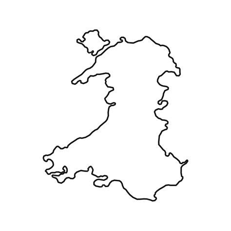 Wales uk region map vector illustration | Premium Vector