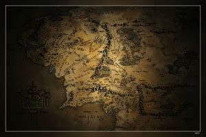 Middle Earth Map Matte Finish Poster Paper Print - Animation & Cartoons ...
