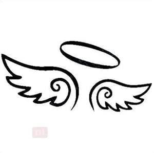 ISEE 360® Angel Wings Cartoon Vinyl Sticker Decal for Kids Room School ...