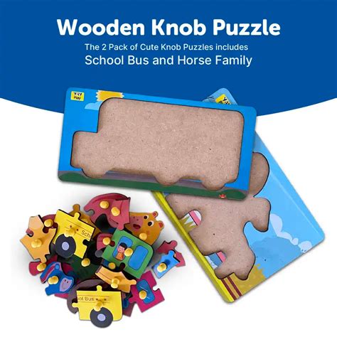 Colorful Learning Educational Puzzle Board for Kids with Knobs – Mini ...