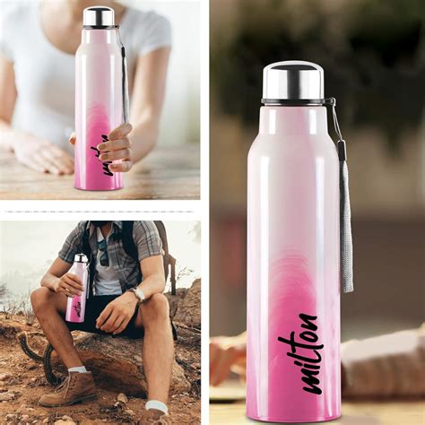 Buy Steel Marble Water Bottle 520ML & 630ML Online - Milton