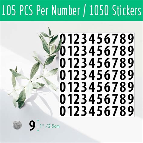 3 Pack Children's Sweatshirts 1200 Pcs White Number Stickers - 1 Inch ...