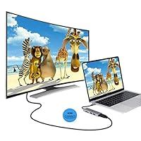 5 in 1 USB C Hub Multiport Adapter, Type C to HDMI 4K 30Hz/USB3.0/TF/SD ...