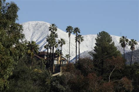 Snow, graupel fall on LA and Disneyland during California storm