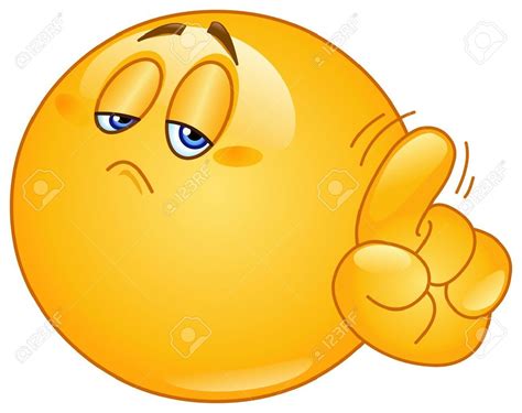 Emoticon Saying No With His Finger Royalty Free Cliparts, Vectors, And ...
