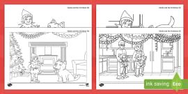 Christmas Gonk Colouring Pages (teacher made) - Twinkl