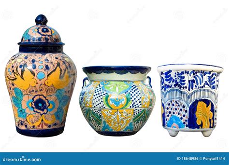 Mexican Talavera Pottery stock photo. Image of planter - 18648986
