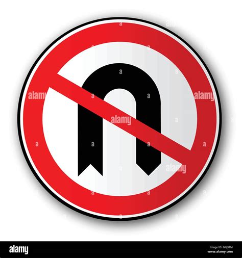 U turn sign Cut Out Stock Images & Pictures - Alamy